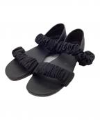 CAMPERカンペール）の古着「ギャザーサンダル」｜ブラック