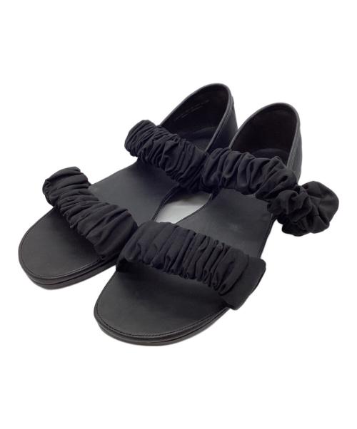 CAMPER（カンペール）CAMPER (カンペール) ギャザーサンダル ブラック サイズ:39の古着・服飾アイテム