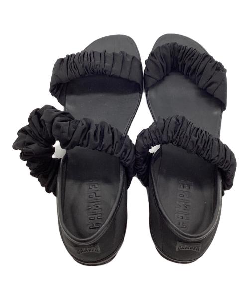 CAMPER（カンペール）CAMPER (カンペール) ギャザーサンダル ブラック サイズ:39の古着・服飾アイテム