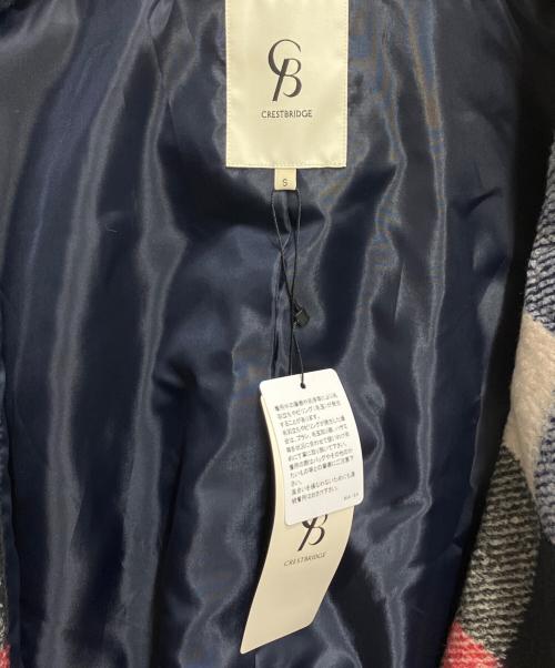 CRESTBRIDGE（クレストブリッジ）CRESTBRIDGE (クレストブリッジ) チェックダッフルブルゾン ネイビー サイズ:S 未使用品の古着・服飾アイテム