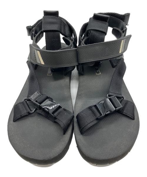 PRADA（プラダ）PRADA (プラダ) ラバーロゴストラップサンダル ブラック サイズ:9の古着・服飾アイテム