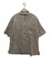 ISSEY MIYAKE MEN（イッセイミヤケメン）の古着「杢調ストライプ半袖シャツ」｜ベージュ