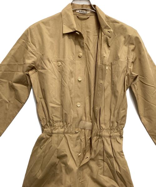 AURALEE（オーラリー）AURALEE (オーラリー) WASHED CAVALRY TWILL JUMPSUIT ブラウン サイズ:１の古着・服飾アイテム