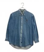 ）の古着「デニムボタンダウンシャツ」｜ブルー