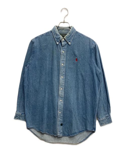 POLO COUNTRY（ポロカントリー）POLO COUNTRY (ポロカントリー) デニムボタンダウンシャツ ブルー サイズ:Mの古着・服飾アイテム