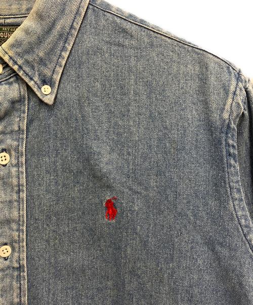 POLO COUNTRY（ポロカントリー）POLO COUNTRY (ポロカントリー) デニムボタンダウンシャツ ブルー サイズ:Mの古着・服飾アイテム