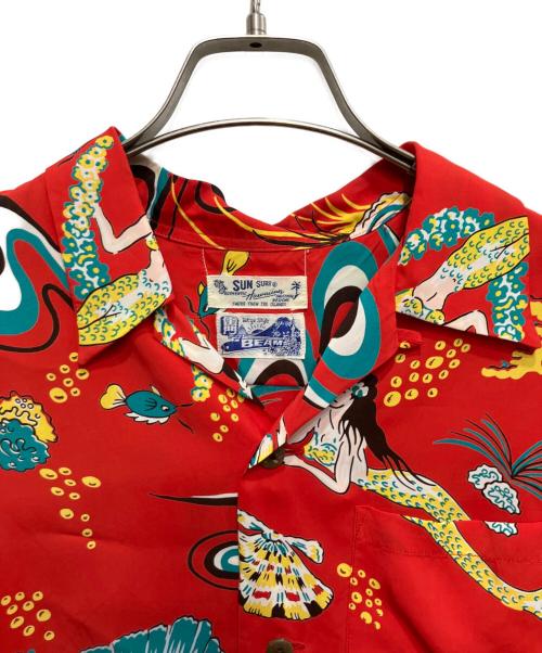 Sun Surf（サンサーフ）Sun Surf (サンサーフ) BEAMS (ビームス) ハワイアンショートスリーブシャツ レッド サイズ:不明の古着・服飾アイテム