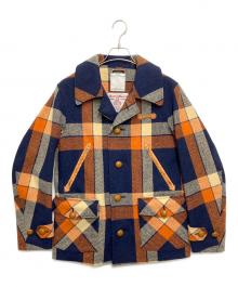 VISVIM×Harris Tweed（ビズビム×ハリスツイード）の古着「ORION TWEED 2L JACKET」｜ネイビー×オレンジ