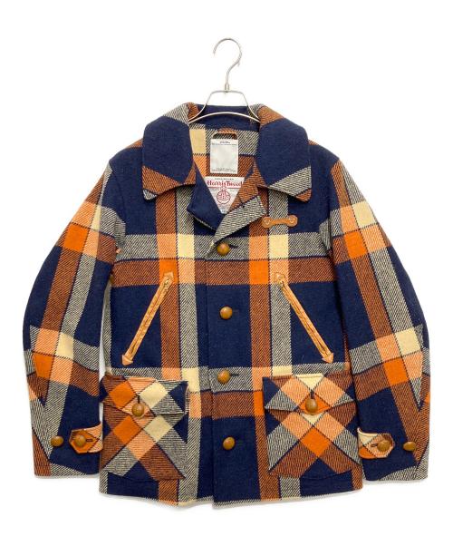VISVIM（ビズビム）VISVIM (ビズビム) Harris Tweed (ハリスツイード) ORION TWEED 2L JACKET ネイビー×オレンジ サイズ:不明の古着・服飾アイテム