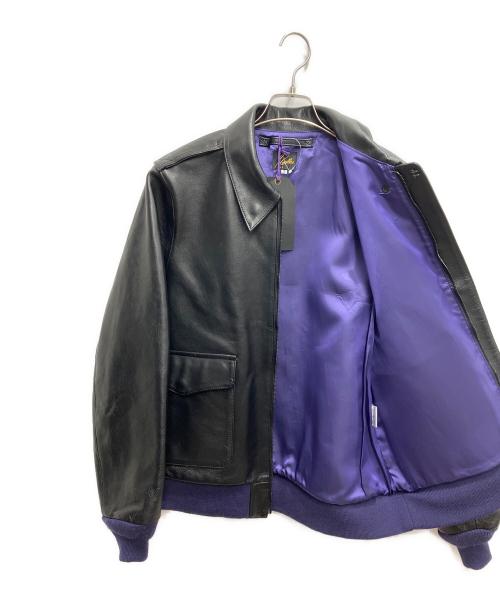 Needles（ニードルズ）Needles (ニードルズ) A-2 Jacket - Cowhide Lthr. ブラック サイズ:S 未使用品の古着・服飾アイテム