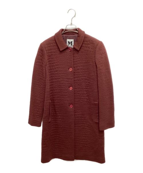 missoni（ミッソーニ）missoni (ミッソーニ) ボンディングジャガードコート ブラウン サイズ:42の古着・服飾アイテム