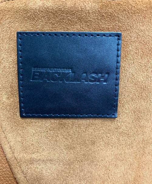 ISAMU KATAYAMA BACKLASH（イサムカタヤマ・バックラッシュ）ISAMU KATAYAMA BACKLASH (イサムカタヤマ・バックラッシュ) インディアンゴートナパラン加工襟付きシングルライダースジャケット ブラウン サイズ:Mの古着・服飾アイテム