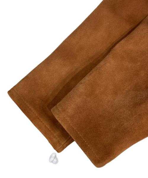 ISAMU KATAYAMA BACKLASH（イサムカタヤマ・バックラッシュ）ISAMU KATAYAMA BACKLASH (イサムカタヤマ・バックラッシュ) インディアンゴートナパラン加工襟付きシングルライダースジャケット ブラウン サイズ:Mの古着・服飾アイテム