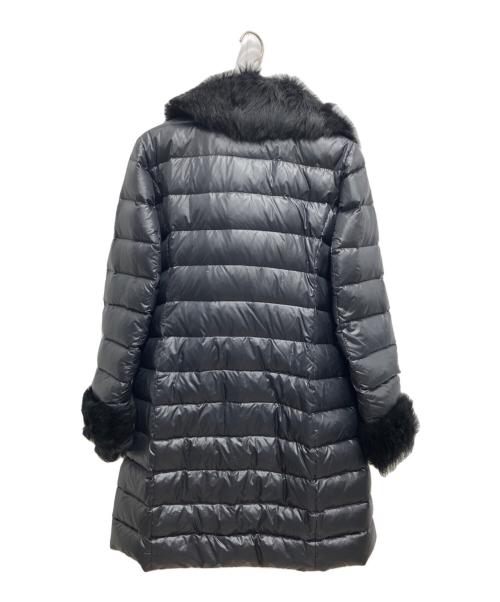 EMMETI（エンメティ）EMMETI (エンメティ) ムートンファーダウンコート ブラック サイズ:44の古着・服飾アイテム