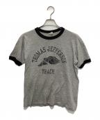 jim&lanyジム&ラニ―）の古着「ウィングフットプリントリンガーTシャツ」｜グレー