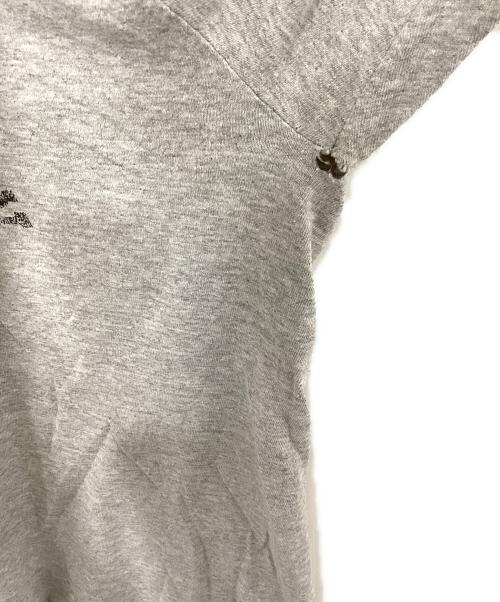 jim&lany（ジム&ラニ―）jim&lany (ジム&ラニ―) ウィングフットプリントリンガーTシャツ グレー サイズ:Lの古着・服飾アイテム
