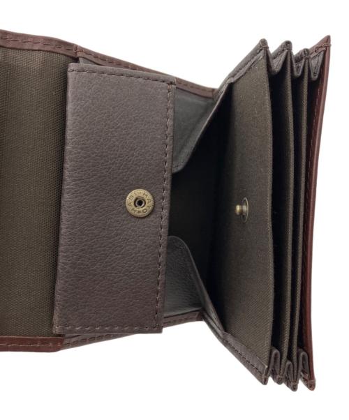 M+（エムピウ）m+ (エムピウ) 3つ折り財布 ブラウンの古着・服飾アイテム