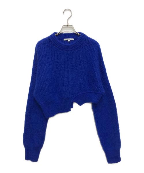 UN3D.（アンスリード）UN3D. (アンスリード) モヘアショートニット ブルー サイズ:FREEの古着・服飾アイテム