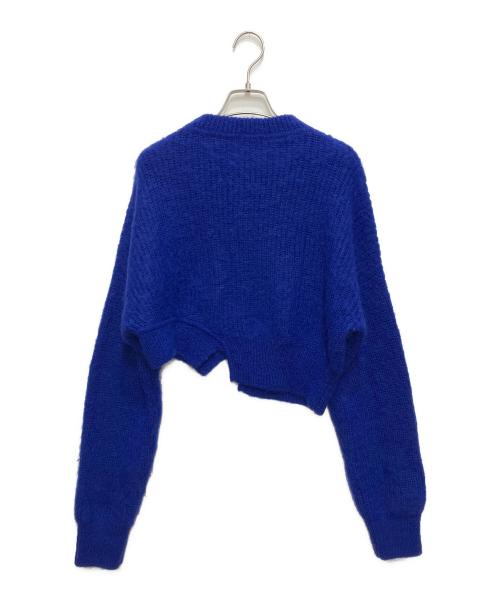 UN3D.（アンスリード）UN3D. (アンスリード) モヘアショートニット ブルー サイズ:FREEの古着・服飾アイテム