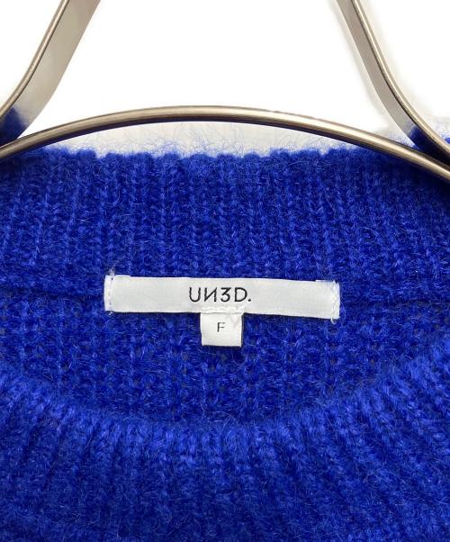 UN3D.（アンスリード）UN3D. (アンスリード) モヘアショートニット ブルー サイズ:FREEの古着・服飾アイテム