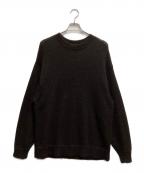 COMOLIコモリ）の古着「アルパカ クルーネックニット」｜ブラウン