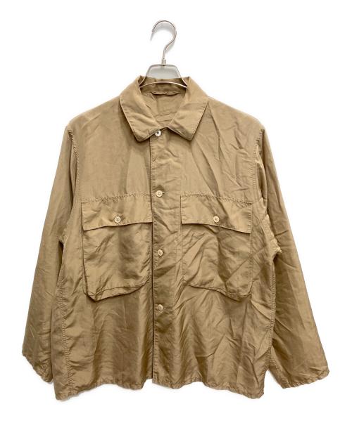 COMOLI（コモリ）COMOLI (コモリ) シルクユーティリティシャツジャケット ブラウン サイズ:2の古着・服飾アイテム