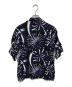 N.HOOLYWOOD (エヌ ハリウッド) 花火柄オープンカラーシャツ ブルー サイズ:不明：7000円