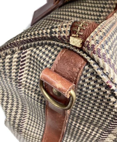 POLO RALPH LAUREN（ポロ・ラルフローレン）POLO RALPH LAUREN (ポロ・ラルフローレン) 千鳥格子ボストンバッグ ベージュの古着・服飾アイテム