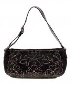 MIU MIUミュウミュウ）の古着「アーカイブクラック加工ショルダーバッグ」｜ブラック