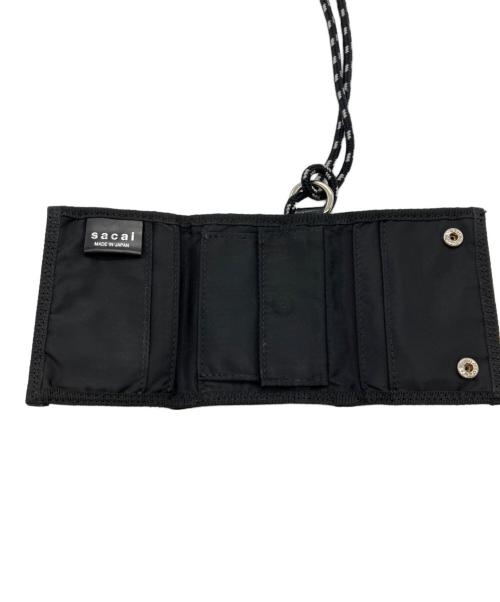 sacai（サカイ）sacai (サカイ) PORTER (ポーター) ナイロン 三つ折りウォレット ブラックの古着・服飾アイテム