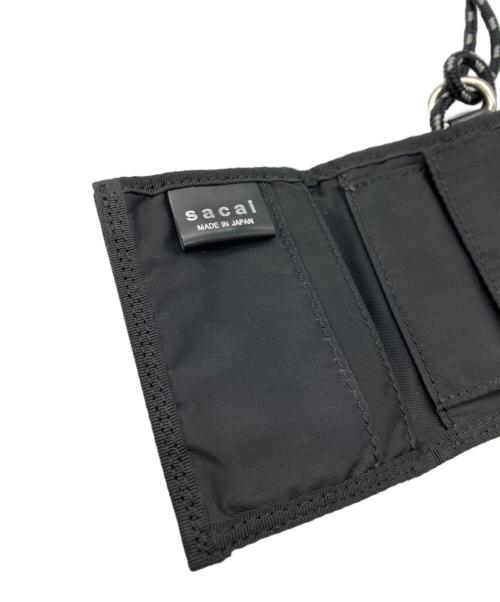 sacai（サカイ）sacai (サカイ) PORTER (ポーター) ナイロン 三つ折りウォレット ブラックの古着・服飾アイテム