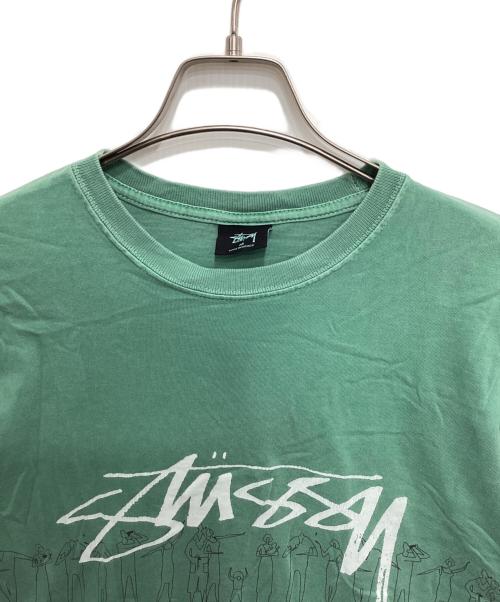 stussy（ステューシー）stussy (ステューシー) プリントTシャツ グリーン サイズ:Mの古着・服飾アイテム
