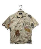 POLO RALPH LAURENポロ・ラルフローレン）の古着「ルアープリントオープンカラーシャツ」｜アイボリー