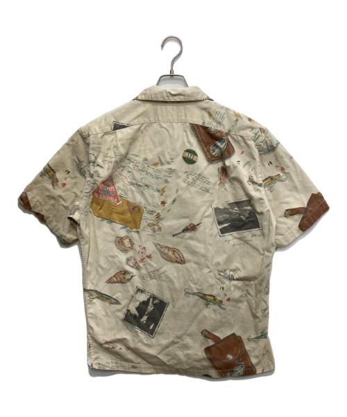 POLO RALPH LAUREN（ポロ・ラルフローレン）POLO RALPH LAUREN (ポロ・ラルフローレン) ルアープリントオープンカラーシャツ アイボリー サイズ:Mの古着・服飾アイテム