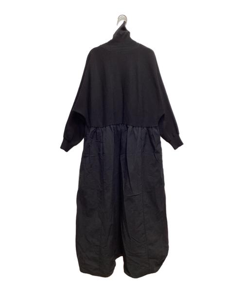 BEARDSLEY（ビアズリー）BEARDSLEY (ビアズリー) ニットコンビギャザーワンピース ブラック サイズ:1の古着・服飾アイテム