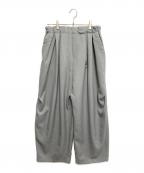 mizuiro-indミズイロインド）の古着「ワイドタックパンツ」｜グレー
