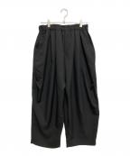 mizuiro-indミズイロインド）の古着「ワイドタックパンツ」｜ブラック