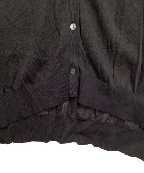 mizuiro-ind（ミズイロインド）mizuiro-ind (ミズイロインド) ハイゲージクルーネックワイドカーディガン ブラック サイズ:不明の古着・服飾アイテム