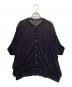 mizuiro-ind（ミズイロインド）の古着「ハイゲージクルーネックワイドカーディガン」｜ブラック