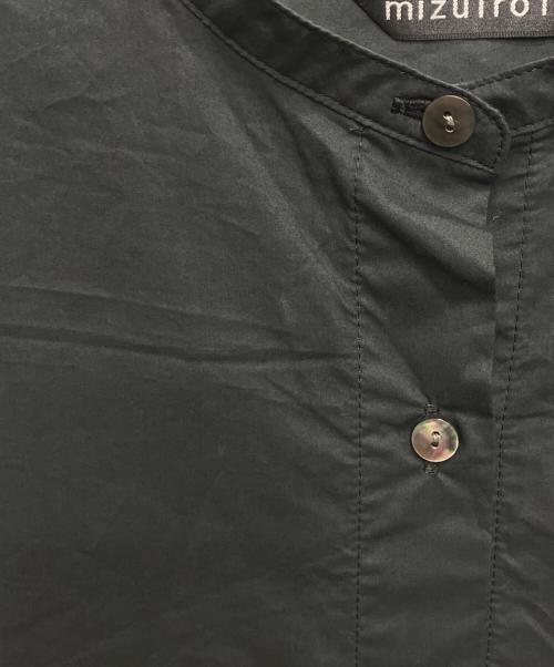 mizuiro-ind（ミズイロインド）mizuiro-ind (ミズイロインド) バンドカラーコクーンシャツ ブラック サイズ:不明の古着・服飾アイテム