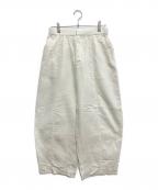 PLAIN PEOPLEプレインピープル）の古着「ダブルガーゼカーブパンツ」｜アイボリー