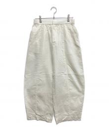 PLAIN PEOPLE（プレインピープル）の古着「ダブルガーゼカーブパンツ」｜アイボリー