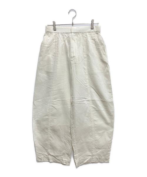 PLAIN PEOPLE（プレインピープル）PLAIN PEOPLE (プレインピープル) ダブルガーゼカーブパンツ アイボリー サイズ:4の古着・服飾アイテム