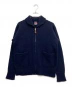 45rpm45アールピーエム）の古着「ジップカーディガン」｜ネイビー