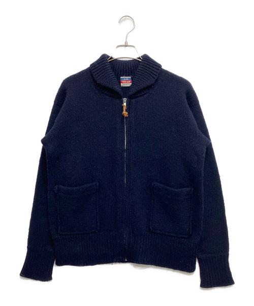 45rpm（45アールピーエム）45rpm (45アールピーエム) ジップカーディガン ネイビー サイズ:不明の古着・服飾アイテム