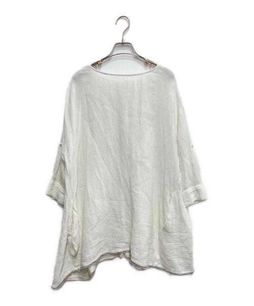 BEARDSLEY（ビアズリー）BEARDSLEY (ビアズリー) リネンシャツ ホワイト サイズ:freeの古着・服飾アイテム