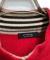 中古・古着 BURBERRY BLACK LABEL (バーバリーブラックレーベル) ジップアップニット レッド サイズ:3：5000円