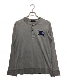 BURBERRY BLACK LABEL（バーバリーブラックレーベル）の古着「ヘンリーネックカットソー」｜グレー