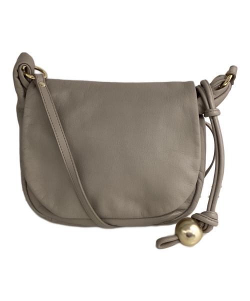 russet（ラシット）russet (ラシット) BEARDSLEY (ビアズリー) レザーフラップショルダーバッグ ベージュの古着・服飾アイテム