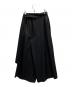 中古・古着 kujaku by Takuma Nishizaka (クジャクバイタクマニシザカ) ラップ袴パンツ ブラック サイズ:1：11000円